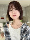 20代30代40代ワンカール小顔補正立体カットピンクアッシュ