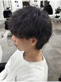 メンズマッシュパーマシャドウパーマスパイラルパーマ刈り上げ