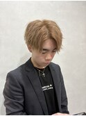 センターパート/ミルクティーカラー/縦落ち
