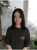 前髪なし顔まわりレイヤー