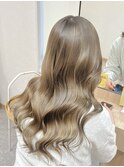 ヘーゼルベージュケアブリーチ佐賀カラーハイトーンミルクティー