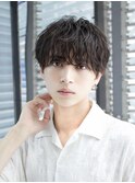ナチュラルスパイラルパーマ×ブルーブラック