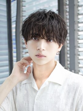 ミンクス ギンザ セントラル(MINX ginza central) ナチュラルスパイラルパーマ×ブルーブラック