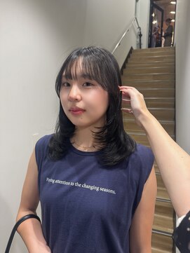 カノエ(canoe) 顔周りレイヤー 髪質改善 グレージュ 20代【西新大濠荒戸】