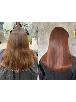 《うるつや美髪へ》髪質改善カラーで効果絶大!手触りと見た目の違いを実感いただけます◎