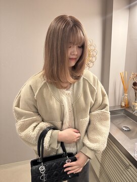 チャプター 問屋町(chapter) ケアブリーチミルクティーベージュカラーレイヤーカット韓国ヘア