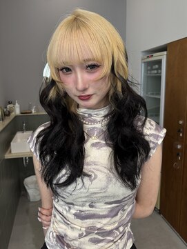 キオク(KIOX) 抜きっぱなしブロンド ブラック デザインカラー