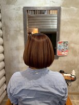 クレエ ヘアー デザイン(creer hair design)&nbsp;大人可愛い丸みナチュラルストレートボブ×うるツヤハイライト