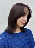 ボブレイヤー レイヤーカット 顔周り 透明感カラー 前髪