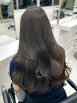 ベル 新宿店(Vel) 艶髪暗髪ダークグレージュレイヤーカット韓国風前髪10代20代30代