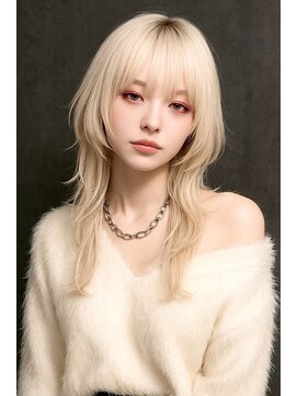 ニルス(nils) ロングウルフレイヤー/ホワイトカラー