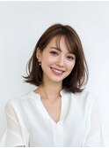 レイヤーカット/イメチェン/外ハネボブ/美髪/ワイドバング/髪型