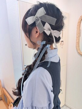 ローウェ 京都四条河原町(Louwe) リボンアレンジ/ヘアアレンジ/二次会アレンジ/四条河原町