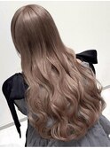 ミルクティーグレージュカラー/うるつやロング/韓国/心斎橋