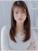 艶髪ミルクグレージュブリーチなし顔周りカットTd5越谷20代30代