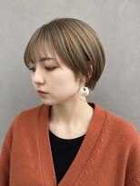 エストアール フクオカ 福岡博多店(est-r. Fukuoka)&nbsp;ブロンドベージュ/マッシュショート/博多美容室/ブリーチカラー