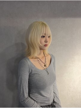 アンサム 下北沢店(UNSOME) くびれミディ/ブロンド/ケアブリーチ
