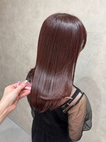 ミュウ(Miiiu)&nbsp;マットブラウン髪質改善トリートメントストレートロングヘア