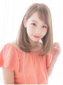 カットだけでもうまく決まるふんわりミディ☆