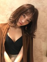 ラフな外ハネレイヤーロブ♪ココアベージュ【Lond久保田夢美】