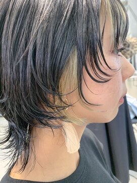 テトヘアー(teto hair) かてぃウルフ、香椎かてぃ、ウルフカット、インナーカラー