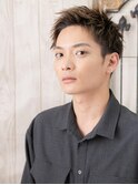 外国人風カラー★モテワイルドアップバングA