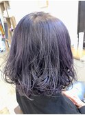 ディープパープルアッシュ明るくしない外国人風カラーミディアム