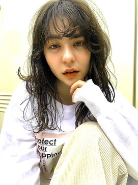 ヘアサロンエム 渋谷店(HAIR SALON M) 外ハネボブ/アッシュブラウン/ネオウルフ/デザインカラー