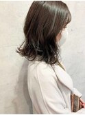 外ハネグレージュ