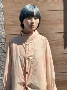 クリアーオブヘアー 本山店(CLEAR of hair) マッシュ×ウルフ×ブルーカラー