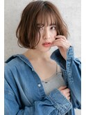Aラインで小顔*くせ毛風フレンチカジュアルエアリーボブディb1