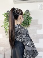 ロカット サロン(Roquat Salon)&nbsp;袴着付けとポニーアレンジ【ヘアセット/立川/立川南/浴衣】
