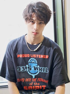 エムスラッシュ 横浜元町店(M.SLASH) くせ毛風/前髪パーマ/スパイラルパーマ/グレーベージュ/元町