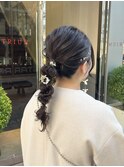 ヘアアレンジ/編み下ろし/ヘアセット/編み込み/ダウンスタイル