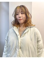 ニール 名古屋 伏見 丸の内(NEELU)&nbsp;【Neelu_misa】ブラウン×イエローのデザインカラー