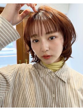 カレンアンドエクラート 大宮(KAREN&ECLART) ◎オレンジカラー レイヤー ボブ◎下田一輝