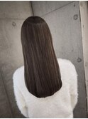 ロング　ハイライト　ミルクティーグレージュ　おおたかの森