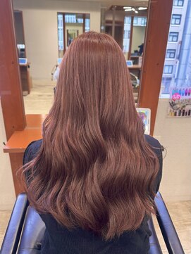 シエル 難波店(CIEL) 【ピンクブラウン】＃ブリーチなしダブルカラー＃透明感カラー