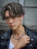 ブリーチ 黒川店(BLEACHi)&nbsp;【BLEACHi】男髪！波巻きハイライトセンターパート