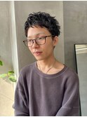 スパイキーショート、メンズカット、刈り上げなし