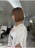 ピンク・ブラウンベージュ・ダブルカラー・ケアブリーチ