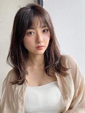 エトラ 渋谷店(etora) 前髪 ネビージュ ボブルフ 黒髪 ワンレン 小顔 "