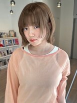 ユーフォリア 青山(Euphoria)&nbsp;大人可愛い切りっぱなしひし形レイヤーカットモカベージュ