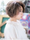 グレージュアッシュ外国人風小顔エアリーボブh3志木20代30代40代