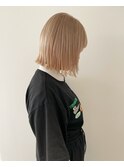 【Lomalia渋谷】馴染むハイトーン/ワンレンボブ/ペールベージュ