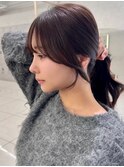 簡単アレンジ　韓国風顔まわりカット