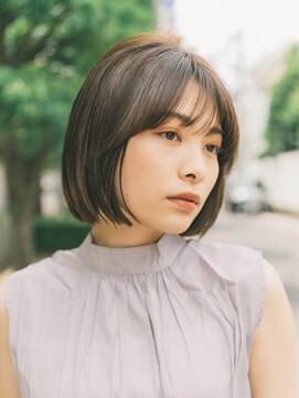 ガーデンヨコハマ(GARDEN YOKOHAMA) ボブ　ホワイトグレージュ　デジタルパーマ　チェリーブラウン