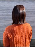 肩上ボブ　ナチュラルブラウン