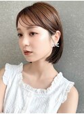 柏ショートボブくびれヘアハイライトカラー韓国顔周りレイヤー柏