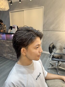 ミチオノザワヘアサロンギンザ 静岡店(Michio Nozawa HAIR SALON Ginza) オールバックショートウルフ/センターパート/30代40代50代